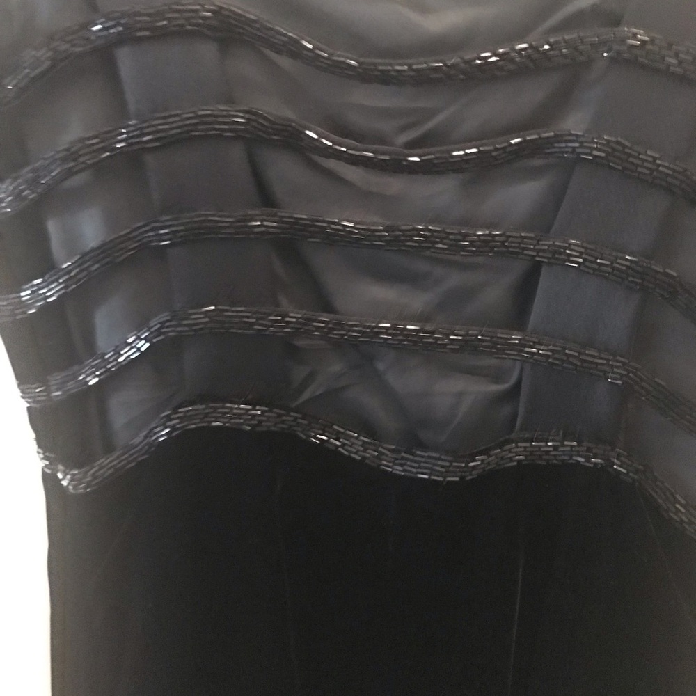 New velvet backles dress with black beaded